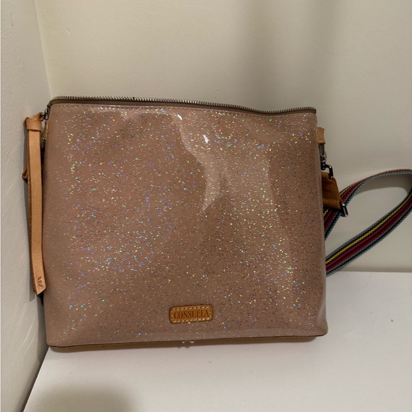 Consuela Red and Orange Chevron Crossbody Bag - Picture 2 of 6